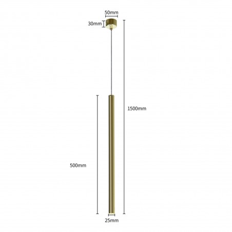 Lungo 1 złota lampa wisząca LP-894/1P GD