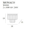 NOWOŚĆ MAXLIGHT W0209 KINKIET  MONACO