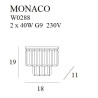NOWOŚĆ MAXLIGHT W0288 KINKIET  MONACO ZŁOTY