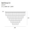 NOWOŚĆ MAXLIGHT C0137 PLAFON MONACO Ø 60 cm