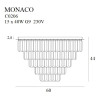 NOWOŚĆ MAXLIGHT C0206 PLAFON MONACO ZŁOTY Ø 60 cm
