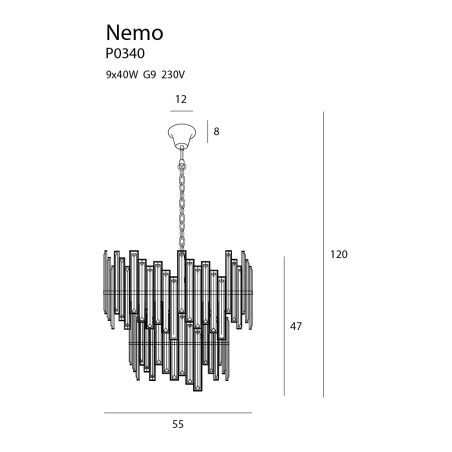 NOWOŚĆ MAXLIGHT P0340 LAMPA WISZĄCA NEMO