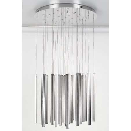 NOWOŚĆ MAXLIGHT P0175D LAMPA WISZĄCA ORGANIC 33x1 CHROM ŚCIEMNIALNA