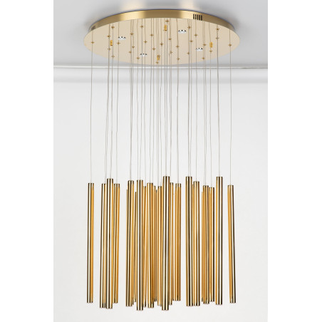 NOWOŚĆ MAXLIGHT P0242D LAMPA WISZĄCA ORGANIC 33x1 ZŁOTA ŚCIEMNIALNA