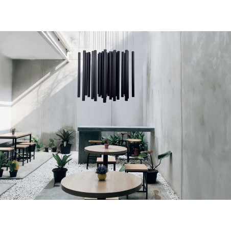 NOWOŚĆ MAXLIGHT P0419D LAMPA WISZĄCA ORGANIC 33x1 CZARNA