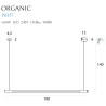 NOWOŚĆ MAXLIGHT P0357 LAMPA WISZĄCA ORGANIC HORIZON 100CM BIAŁA
