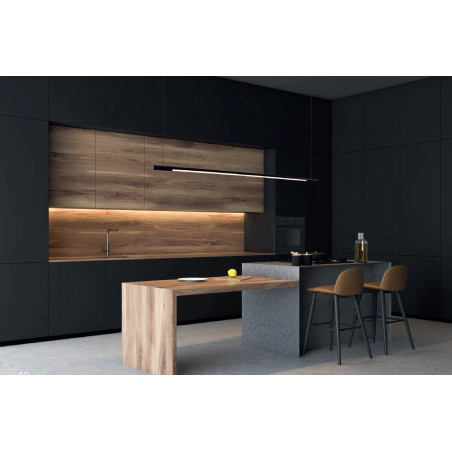 NOWOŚĆ MAXLIGHT P0358D LAMPA WISZĄCA ORGANIC HORIZON 150CM CZARNA ŚCIEMNIALNA