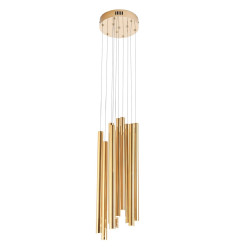 NOWOŚĆ MAXLIGHT  P0524D LAMPA WISZĄCA ORGANIC 10x ZŁOTO SZCZOTKOWANE MAŁA ŚCIEMNIALNA