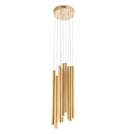 NOWOŚĆ MAXLIGHT  P0524D LAMPA WISZĄCA ORGANIC 10x ZŁOTO SZCZOTKOWANE MAŁA ŚCIEMNIALNA