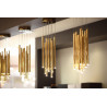 NOWOŚĆ MAXLIGHT  P0524D LAMPA WISZĄCA ORGANIC 10x ZŁOTO SZCZOTKOWANE MAŁA ŚCIEMNIALNA