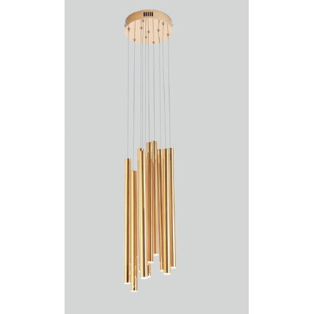 NOWOŚĆ MAXLIGHT  P0524D LAMPA WISZĄCA ORGANIC 10x ZŁOTO SZCZOTKOWANE MAŁA ŚCIEMNIALNA