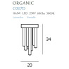 NOWOŚĆ MAXLIGHT C0117D PLAFON ORGANIC CHROM MAŁY ŚCIEMNIALNY