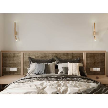 NOWOŚĆ MAXLIGHT W0340 KINKIET ORGANIC I ZŁOTY POŁYSK