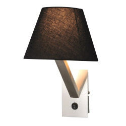NOWOŚĆ MAXLIGHT 5103W/BLNM KINKIET ORLANDO CZARNY SATYNA