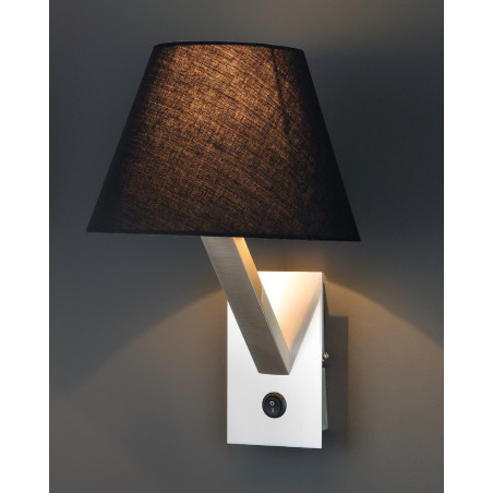 NOWOŚĆ MAXLIGHT 5103W/BLNM KINKIET ORLANDO CZARNY SATYNA