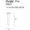NOWOŚĆ MAXLIGHT F0027 LAMPA ZEWNĘTRZNA OVALE 60 CM, 7x1W, IP54