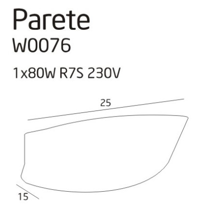 NOWOŚĆ MAXLIGHT W0076 KINKIET PARETE ŻÓŁTY, 80W R7S