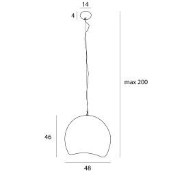 NOWOŚĆ MAXLIGHT P0533 LAMPA WISZĄCA PIERRE 48CM