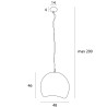 NOWOŚĆ MAXLIGHT P0533 LAMPA WISZĄCA PIERRE 48CM