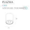 NOWOŚĆ MAXLIGHT C0151 PLAZMA PLAFON CZARNY IP54