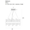 NOWOŚĆ MAXLIGHT P0421 LAMPA WISZĄCA PRINCE Ø 60 cm