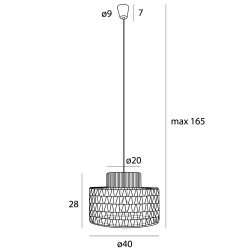 NOWOŚĆ MAXLIGHT P0587 LAMPA WISZĄCA RAFFLE