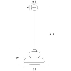 NOWOŚĆ MAXLIGHT P0603 LAMPA WISZĄCA SIGNATURE C AMBER GLASS