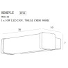 NOWOŚĆ MAXLIGHT W0144  KINKIET SIMPLE IP44, 10W