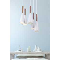 NOWOŚĆ MAXLIGHT P0147  LAMPA WISZĄCA SOFT 5 BIAŁA