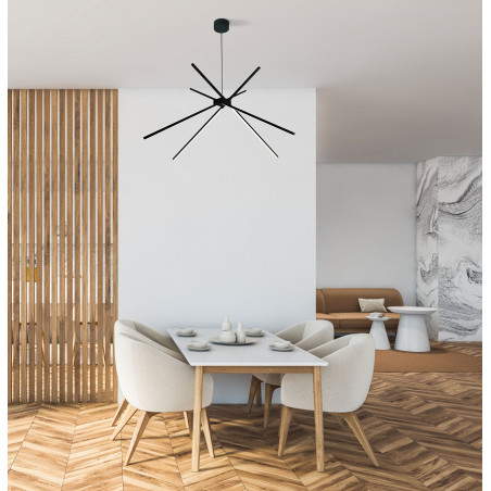 NOWOŚĆ MAXLIGHT P0412 LAMPA WISZĄCA SPIDER BLACK