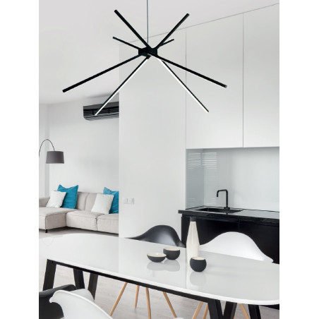 NOWOŚĆ MAXLIGHT P0412 LAMPA WISZĄCA SPIDER BLACK