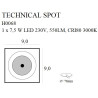 NOWOŚĆ MAXLIGHT H0064 OPRAWA WPUSTOWA TECHNICAL SPOT 7,5W