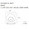 NOWOŚĆ MAXLIGHT H0068 OPRAWA WPUSTOWA TECHNICAL SPOT 8W