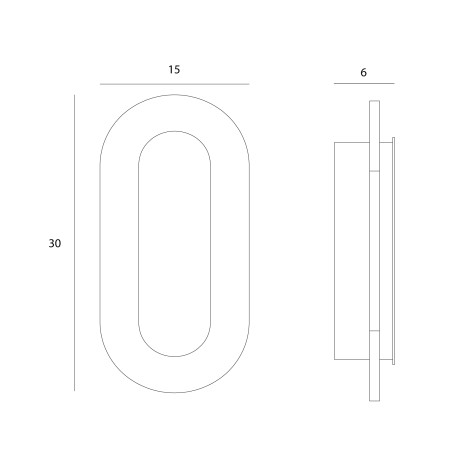 NOWOŚĆ MAXLIGHT W0393 KINKIET TRAVERTINO OVAL 10W