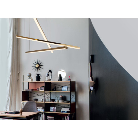 NOWOŚĆ MAXLIGHT P0426D LAMPA WISZĄCA TRIO 3 ZŁOTA ŚCIEMNIALNA