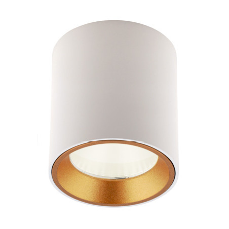 NOWOŚĆ MAXLIGHT C0155 LAMPA SUFITOWA TUB OKRĄGŁY BIAŁY+ PIERŚCIEŃ OZDOBNY BIAŁY RC0155/C0156 WHITE
