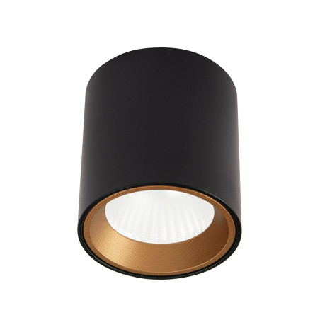 NOWOŚĆ MAXLIGHT C0211 LAMPA SUFITOWA TUB OKRĄGŁY CZARNY + PIERŚCIEŃ OZDOBNY ZŁOTY RC0155/C0156 GOLD