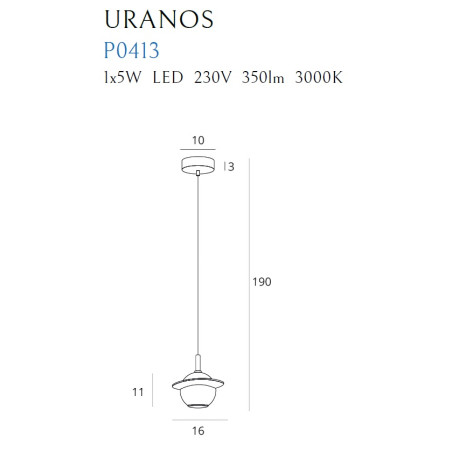 NOWOŚĆ MAXLIGHT P0413 LAMPA WISZĄCA URANOS BIAŁY