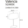NOWOŚĆ MAXLIGHT SQ380DE/W LAMPA STOŁOWA VALENCIA ECRU