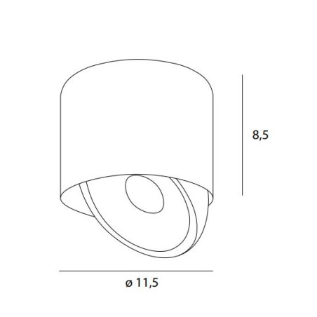 NOWOŚĆ MAXLIGHT C0265 LAMPA SUFITOWA VECTOR 10W BIAŁA