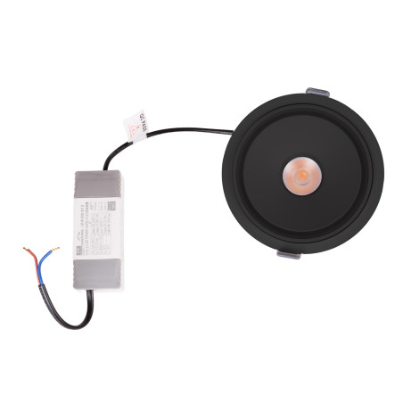 NOWOŚĆ MAXLIGHT H0140 LAMPA WPUSTOWA VECTOR 10W CZARNA