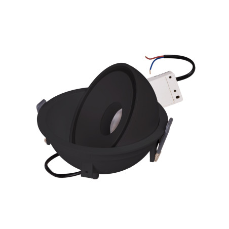 NOWOŚĆ MAXLIGHT H0140 LAMPA WPUSTOWA VECTOR 10W CZARNA