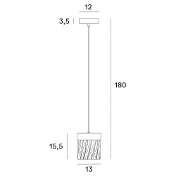 NOWOŚĆ MAXLIGHT P0574D LAMPA WISZĄCA VETRO BRUSHED BLACK