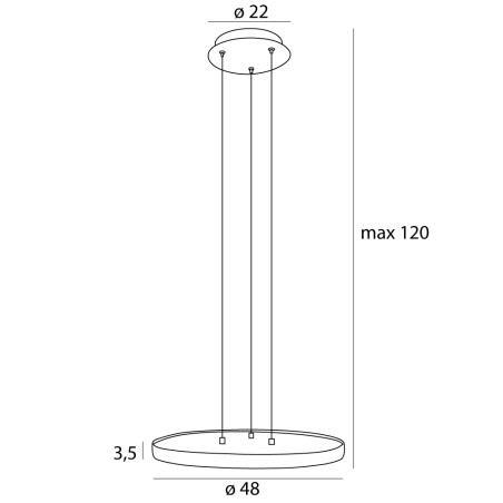 NOWOŚĆ MAXLIGHT P0556 LAMPA WISZĄCA VIK 48CM