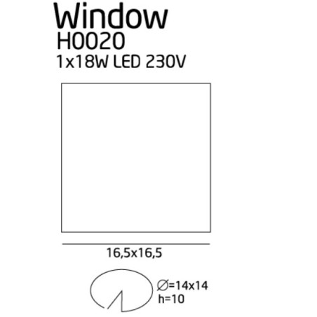 NOWOŚĆ MAXLIGHT H0020 OPRAWA OŚWIETL. WINDOW IP44