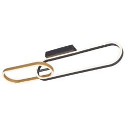 NOWOŚĆ C241145502A RAVON LAMPA SUFITOWA ZŁOTA+CZARNA/GOLD+BLACK ZUMA LINE