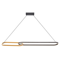 NOWOŚĆ P241145502A RAVON LAMPA WISZĄCA ZŁOTA+CZARNA/GOLD+BLACK ZUMA LINE