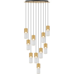 NOWOŚĆ DU31909A/50W IGGLY LAMPA WISZĄCA CZARNY MAT+ZŁOTY/MATT BLACK+GOLD ZUMA LINE