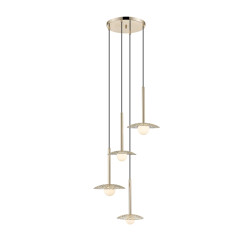 NOWOŚĆ P0600-04E-F7AA NICOSIA LAMPA WISZĄCA ZŁOTA/FRENCH GOLD ZUMA LINE