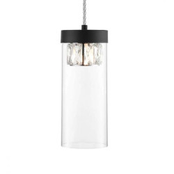 NOWOŚĆ P0389-01D-P7AC GEM LAMPA WISZĄCA CZARNY MAT/MATT BLACK ZUMA LINE